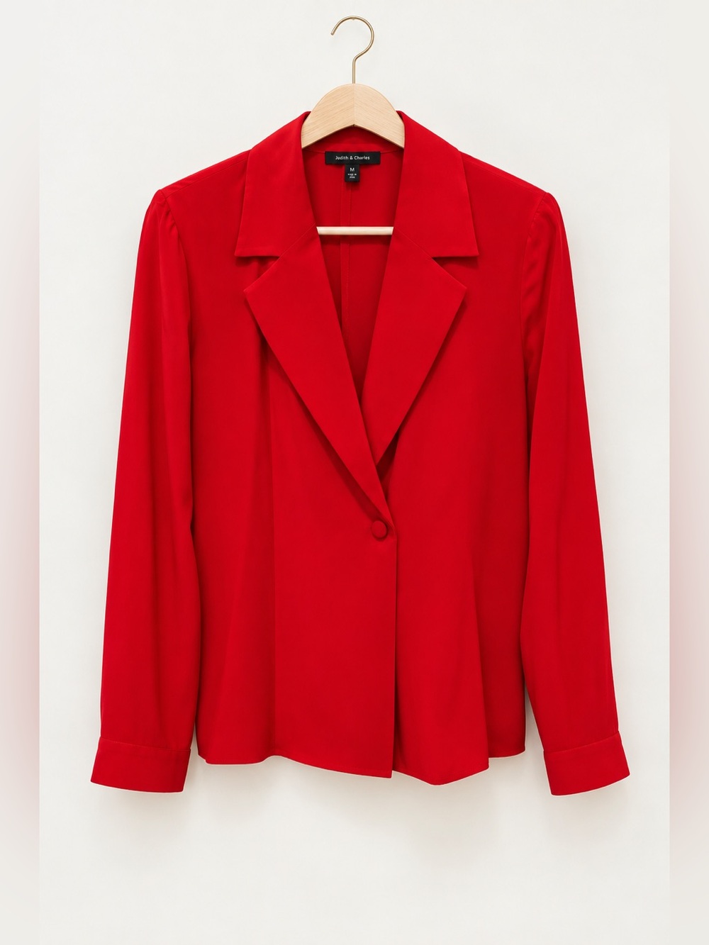 Judith & Charles Red Blouse Size 8 Like New